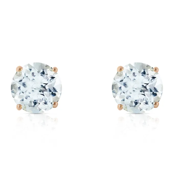 31 CTW 14K Solid Gold Anchors Away Aquamarine Earrings MayaMila Earrings