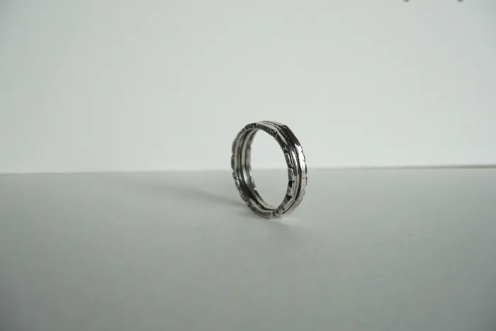 Briana Harrison Sterling silver ring with texture on all sides size 65 Rings