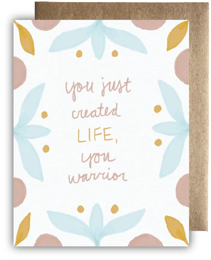 Earrings Maija Rebecca Hand Drawn Warrior Momma Greeting Card