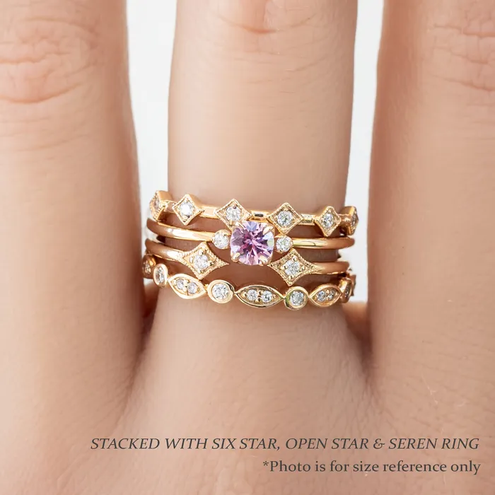 Rings Envero Jewelry Sofia Ring 4mm 035ct Dark Pink Umba Sapphire 14K Rose Gold Rings Envero Jewelry Sofia Ring 4mm 035ct Dark Pink Umba Sapphire 14K Rose Gold