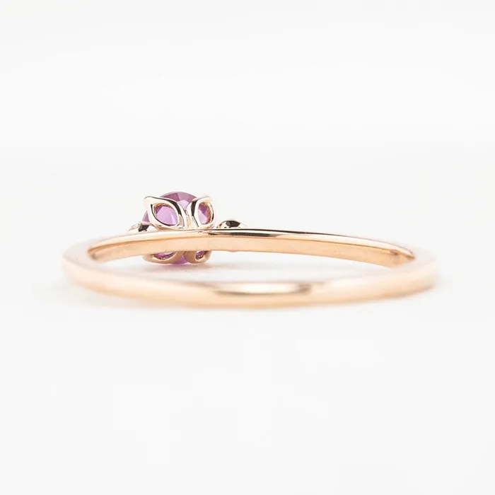 Rings Envero Jewelry Sofia Ring 4mm 035ct Dark Pink Umba Sapphire 14K Rose Gold Rings Envero Jewelry Sofia Ring 4mm 035ct Dark Pink Umba Sapphire 14K Rose Gold