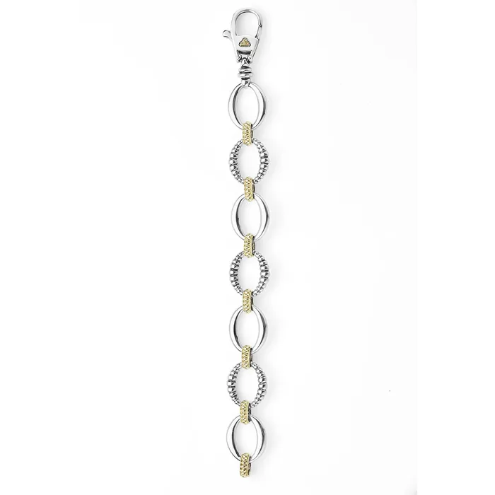 Bracelets LAGOS Signature Caviar TwoTone Link Bracelet