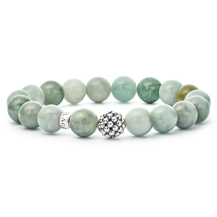 LAGOS Bracelets Maya Jade Silver Station Bead Bracelet