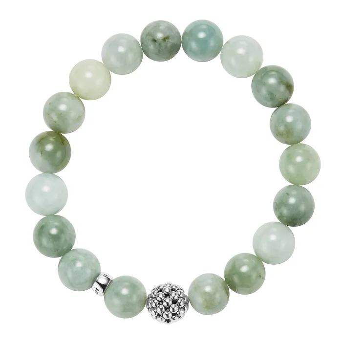 LAGOS Bracelets Maya Jade Silver Station Bead Bracelet