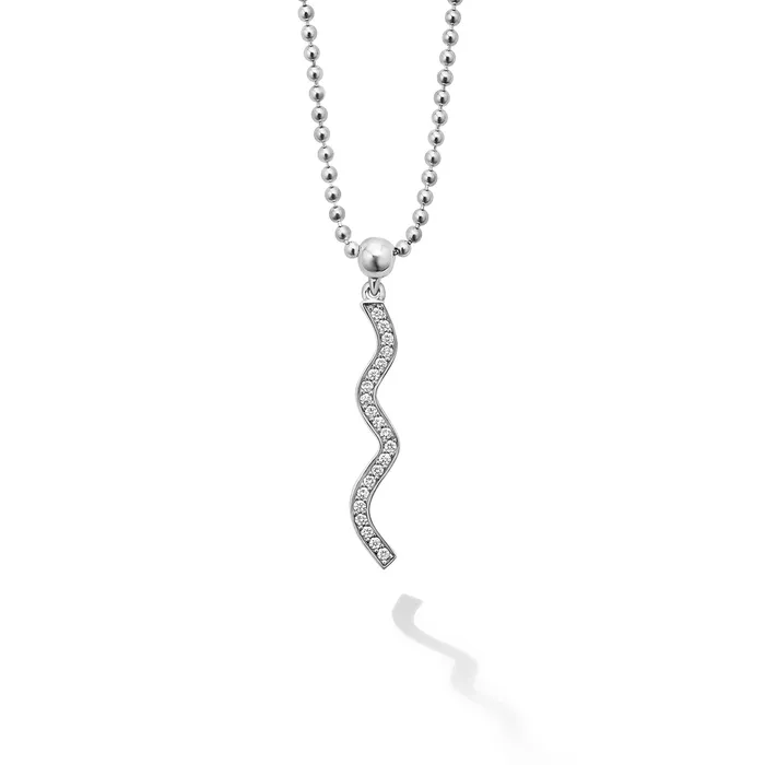Necklaces Caviar Spark Wave Diamond Pendant Necklace LAGOS