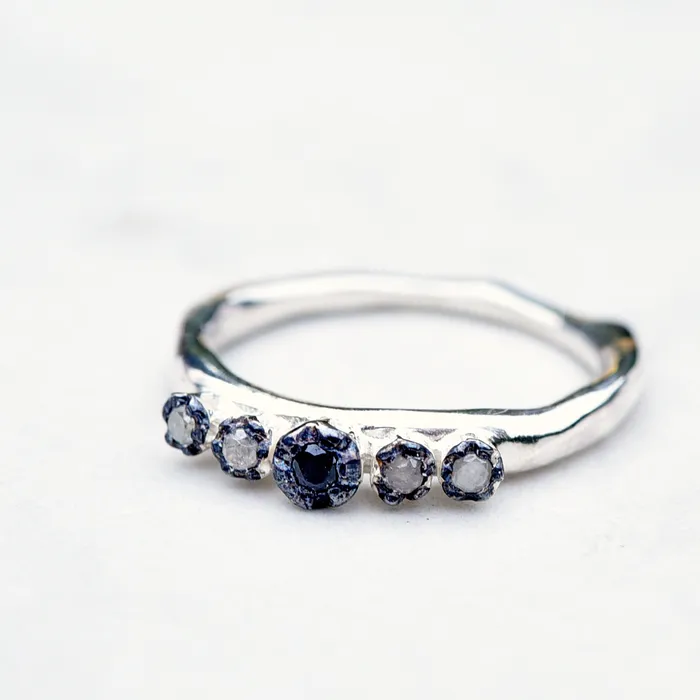 Rosa Maria Rings Rosa Maria Poppy3 Sterling Diamond Black Diamond Ring