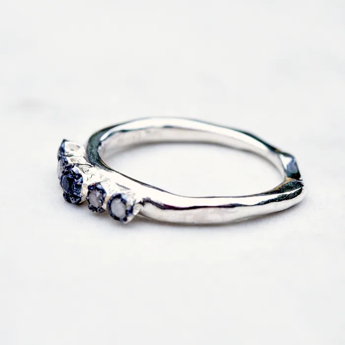 Rosa Maria Rings Rosa Maria Poppy3 Sterling Diamond Black Diamond Ring