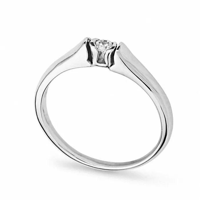 005 CT Natural Clarity Enhanced Diamond Solitaire Promise Ring in Solid 10K White Gold Goldia Rings 005 CT Natural Clarity Enhanced Diamond Solitaire Promise Ring in Solid 10K White Gold Goldia Rings