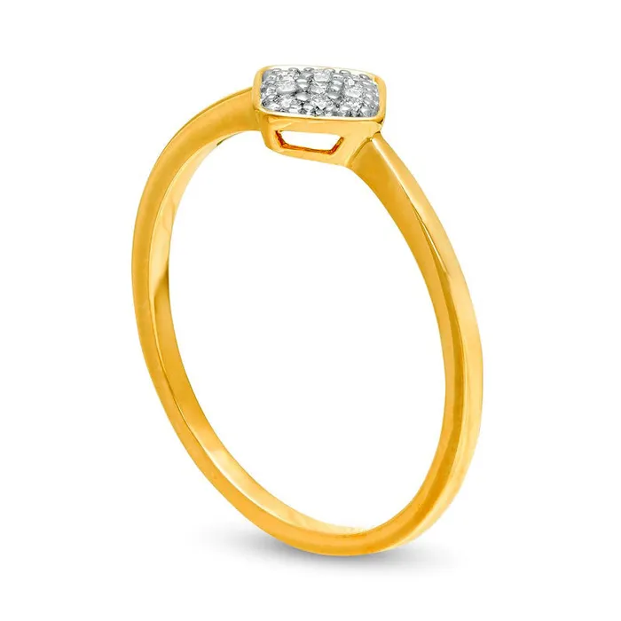 007 CT TW Composite Natural Diamond Tilted Cushion Promise Ring in Solid 10K Yellow Gold Goldia Rings 007 CT TW Composite Natural Diamond Tilted Cushion Promise Ring in Solid 10K Yellow Gold Goldia Rings