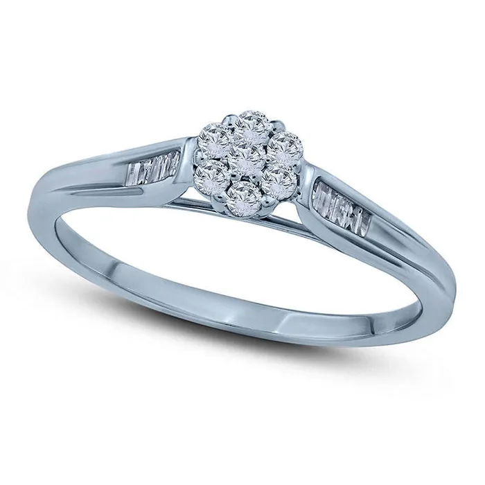 020 CT TW Composite Natural Diamond Promise Ring in Sterling Silver Goldia Rings 020 CT TW Composite Natural Diamond Promise Ring in Sterling Silver Goldia Rings