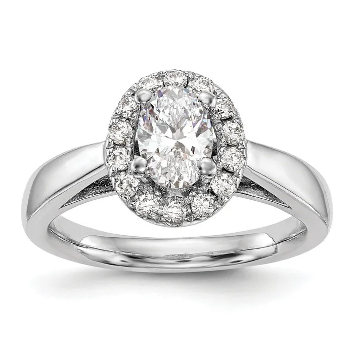 025ct CZ Solid Real 14K White Gold Oval Halo Engagement Ring Goldia Rings 025ct CZ Solid Real 14K White Gold Oval Halo Engagement Ring Goldia Rings