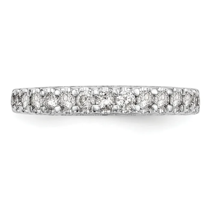052ct CZ Solid Real 14k White Gold Wedding Wedding Band Ring Goldia Rings
