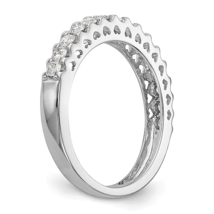 052ct CZ Solid Real 14k White Gold Wedding Wedding Band Ring Goldia Rings