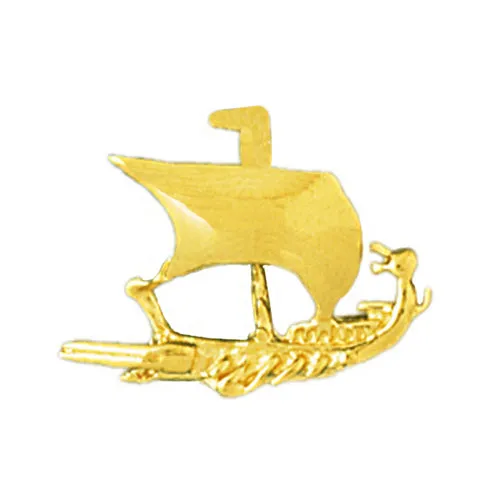 14K Gold Sail Ship Charm Goldia Charm Necklaces