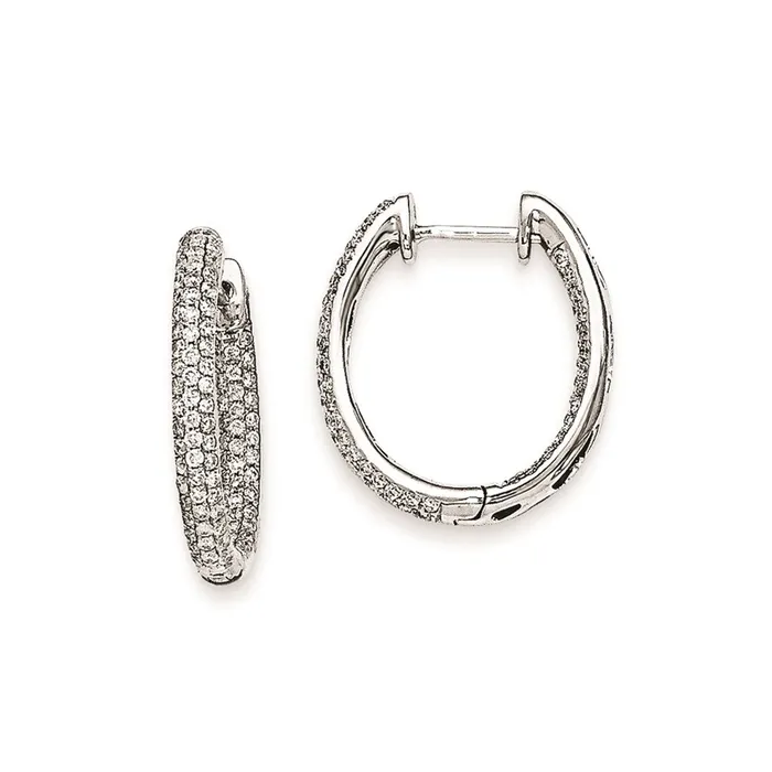 14k WG Dia InOut Earrings Goldia Earrings