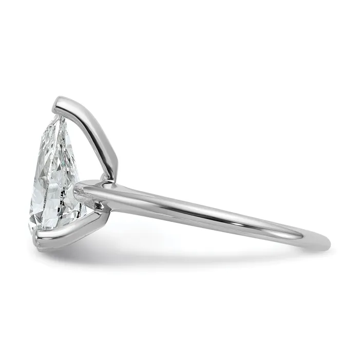 14k White Gold 2 12 Ct Lab Grown Diamond VSSI G Pear Solitare Engagement Ring Goldia Rings