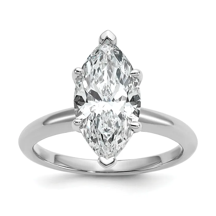 14k White Gold 3 Ct Lab Grown Diamond VSSI G Marquise Solitaire Engagement Ring Goldia Rings 14k White Gold 3 Ct Lab Grown Diamond VSSI G Marquise Solitaire Engagement Ring Goldia Rings