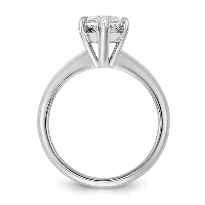 14k White Gold 3 Ct Lab Grown Diamond VSSI G Marquise Solitaire Engagement Ring Goldia Rings