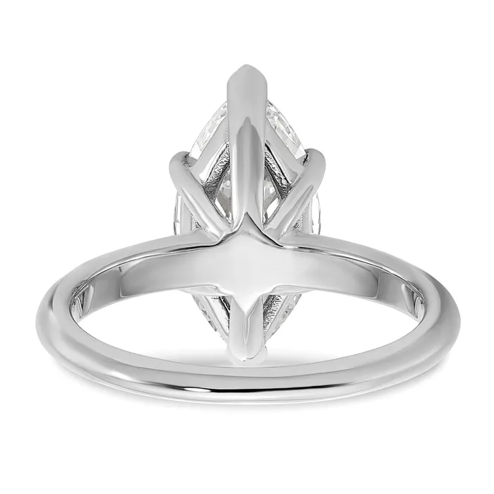 14k White Gold 3 Ct Lab Grown Diamond VSSI G Marquise Solitaire Engagement Ring Goldia Rings