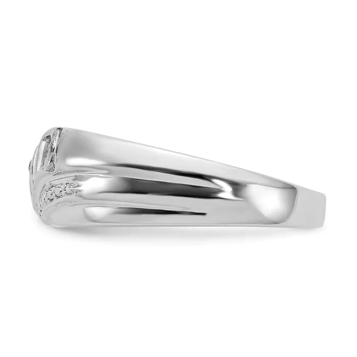 14k White Gold AA Real Diamond Mens Dad Ring Goldiacom Rings