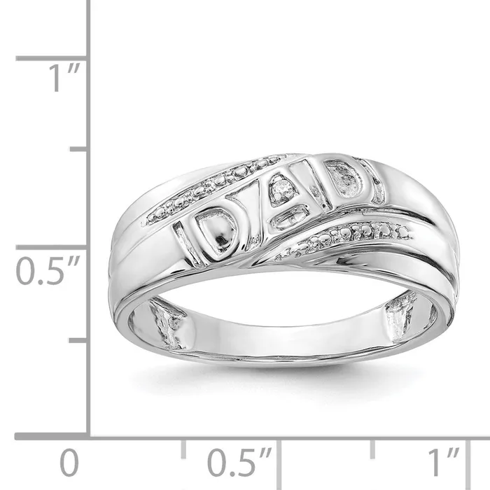 14k White Gold AA Real Diamond Mens Dad Ring Goldiacom Rings