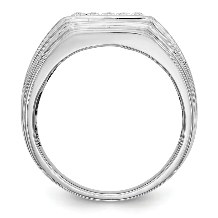 14K White Gold Diamond Mens Band Goldiacom Rings