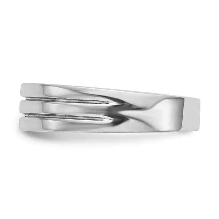 14K White Gold Diamond Mens Band Goldiacom Rings