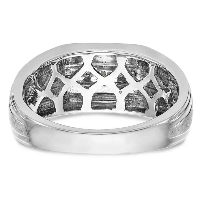 14K White Gold Diamond Mens Band Goldiacom Rings