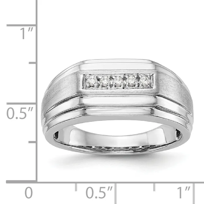 14K White Gold Diamond Mens Band Goldiacom Rings