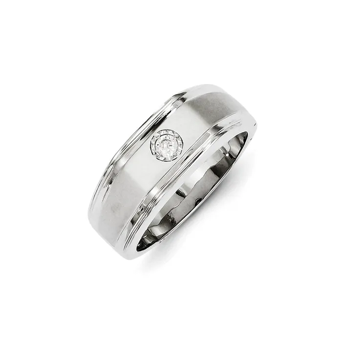14k White Gold Real Diamond Mens Ring Goldiacom Rings