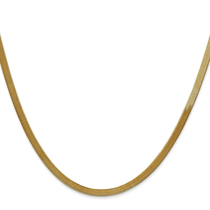 14K Yellow Gold 18 inch 3mm Silky Herringbone with Lobster Clasp Chain Necklace MDS Necklaces 14K Yellow Gold 18 inch 3mm Silky Herringbone with Lobster Clasp Chain Necklace MDS Necklaces