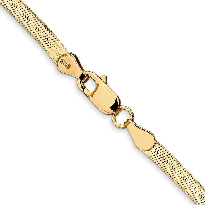 14K Yellow Gold 18 inch 3mm Silky Herringbone with Lobster Clasp Chain Necklace MDS Necklaces 14K Yellow Gold 18 inch 3mm Silky Herringbone with Lobster Clasp Chain Necklace MDS Necklaces