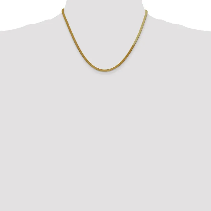 14K Yellow Gold 18 inch 3mm Silky Herringbone with Lobster Clasp Chain Necklace MDS Necklaces 14K Yellow Gold 18 inch 3mm Silky Herringbone with Lobster Clasp Chain Necklace MDS Necklaces