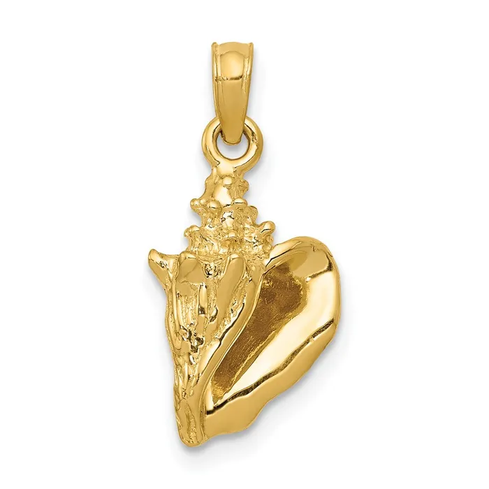 14k Yellow Gold 3D Conch Shell Pendant Goldia PreStyled Sets
