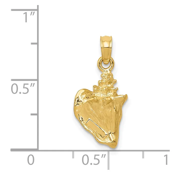14k Yellow Gold 3D Conch Shell Pendant Goldia PreStyled Sets