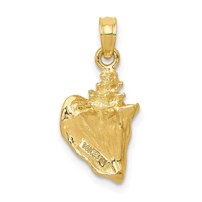 14k Yellow Gold 3D Conch Shell Pendant Goldia PreStyled Sets
