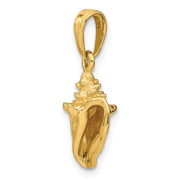 14k Yellow Gold 3D Conch Shell Pendant Goldia PreStyled Sets