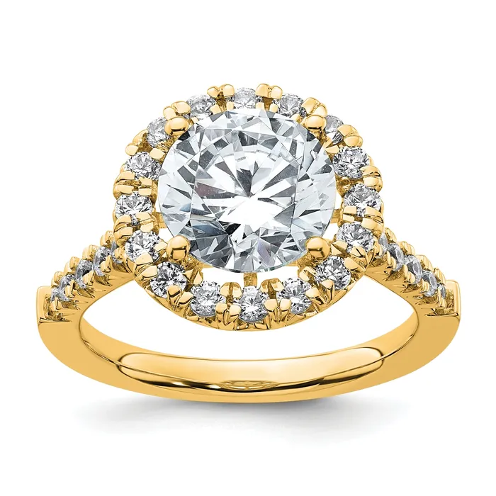 14k Yellow Gold 58 Ct Lab Grown Diamond VSSI G 3 Ct Center Round Engagement Ring Goldia Rings 14k Yellow Gold 58 Ct Lab Grown Diamond VSSI G 3 Ct Center Round Engagement Ring Goldia Rings