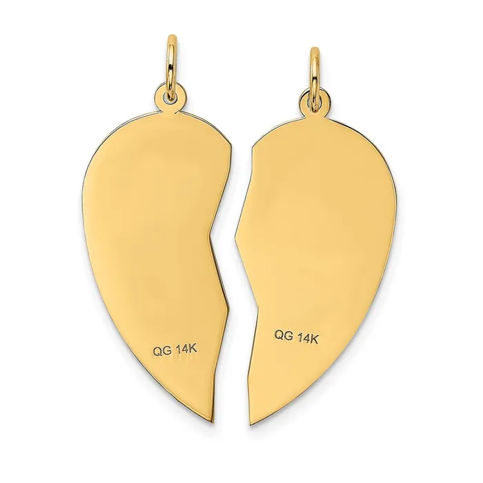 14k Yellow Gold Breakapart I LOVE YOU Charm Goldia Charm Necklaces