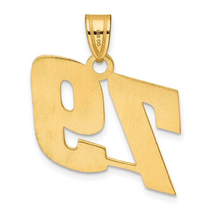 14k Yellow Gold Polished Block Number 79 Pendant Goldia PreStyled Sets