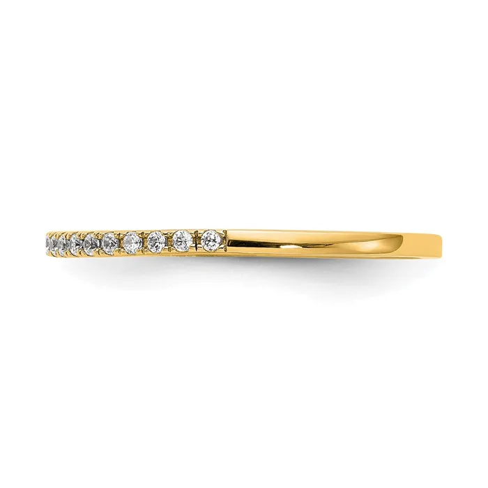 14K Yellow Gold Real Diamond Wedding Band Goldia Rings