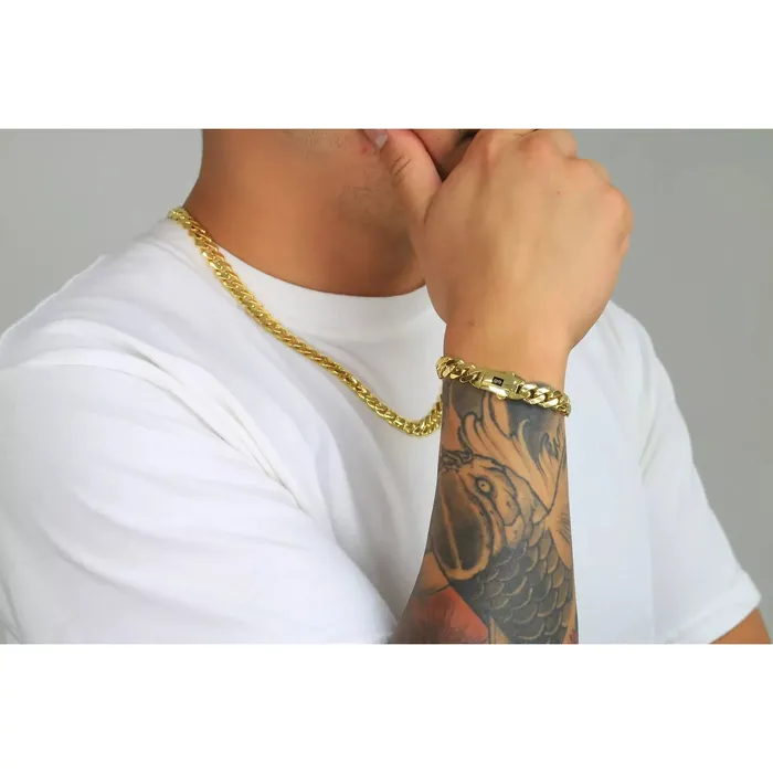 14k Yellow Gold Royal Monaco Miami Cuban Link 5mm Chain Bracelet w Box Clasp 7 Goldiacom Bracelets