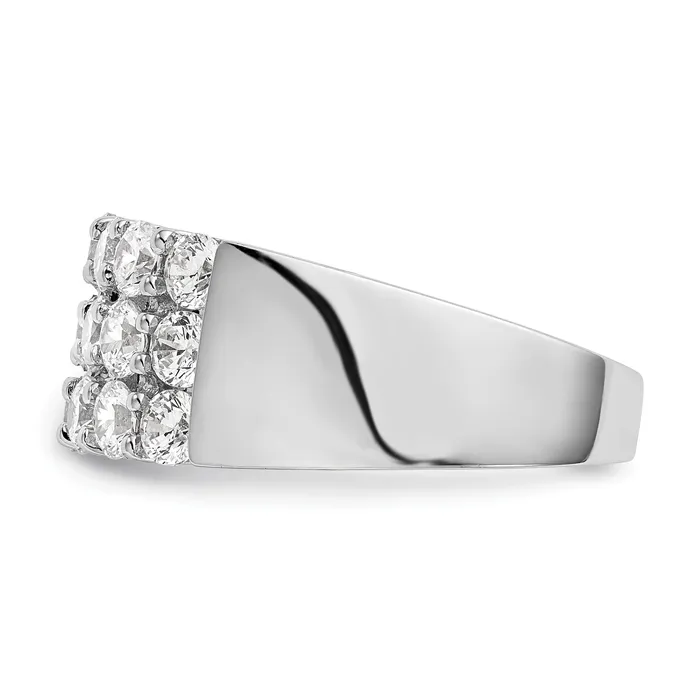 200ct CZ Solid Real 14K White Gold Wedding Band Ring Goldia Rings