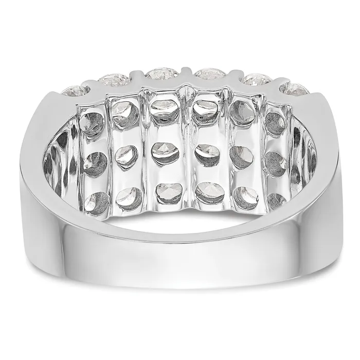 200ct CZ Solid Real 14K White Gold Wedding Band Ring Goldia Rings