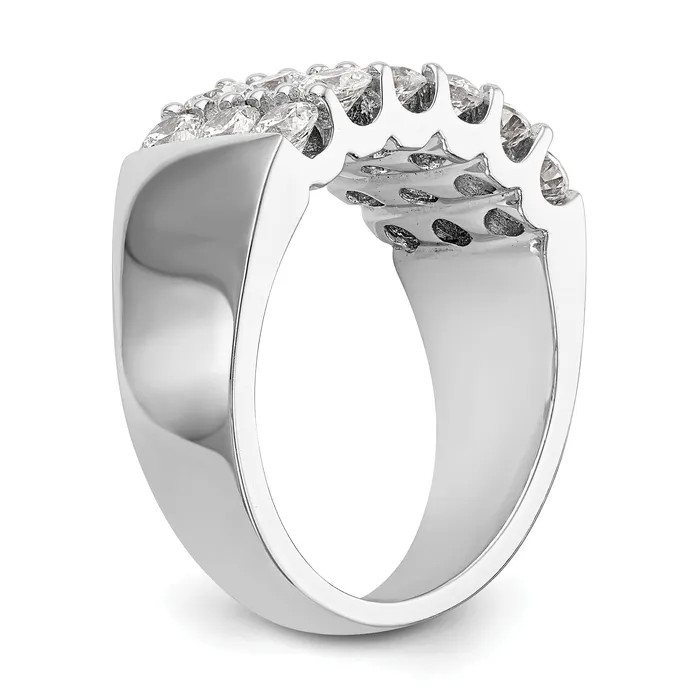 200ct CZ Solid Real 14K White Gold Wedding Band Ring Goldia Rings