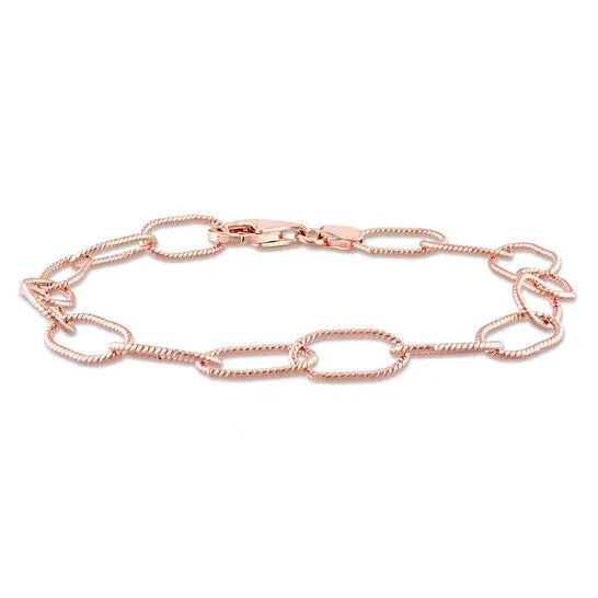 Bracelets JMS always Original AMOUR 65mm Rolo Chain Link Bracelet In Rose Plated Sterling Silver 9 In Bracelets JMS always Original AMOUR 65mm Rolo Chain Link Bracelet In Rose Plated Sterling Silver 9 In