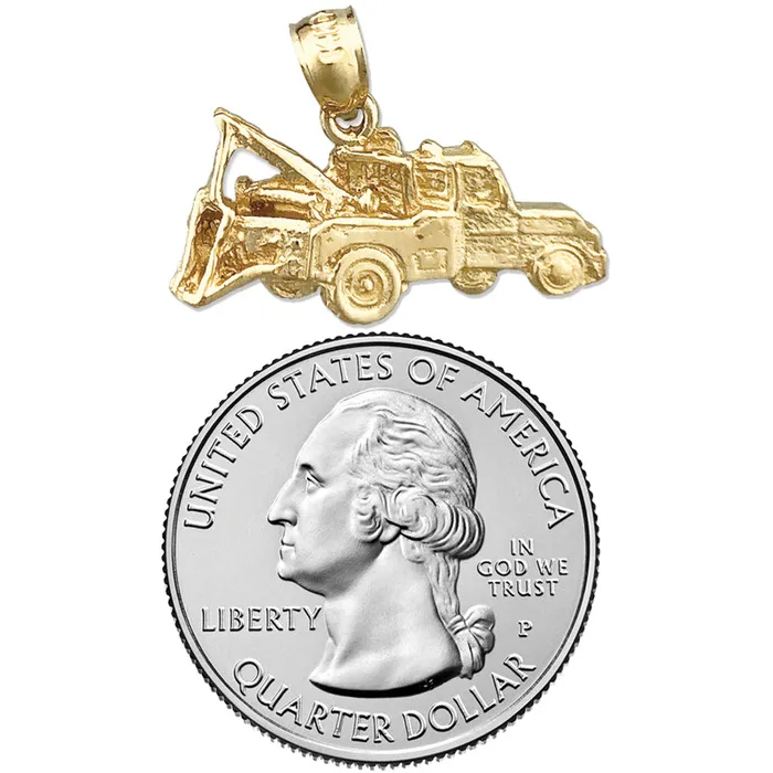 Charm Necklaces Goldia 14K Gold Tow Truck Charm