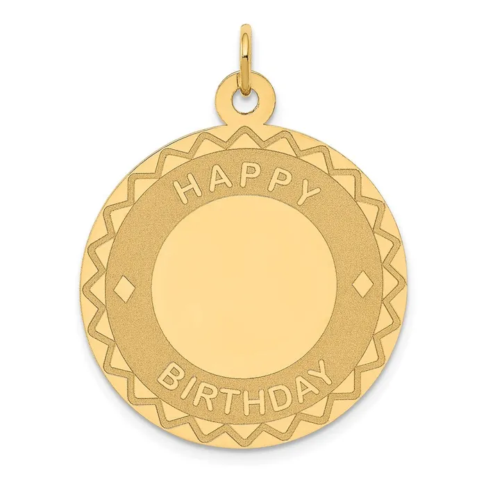 Charm Necklaces Goldia 14k Yellow Gold HAPPY BIRTHDAY Charm