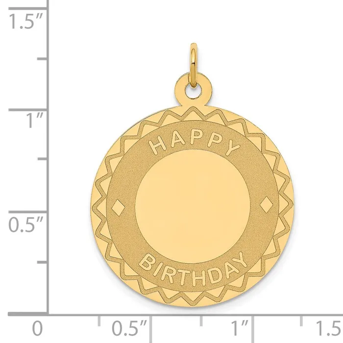 Charm Necklaces Goldia 14k Yellow Gold HAPPY BIRTHDAY Charm