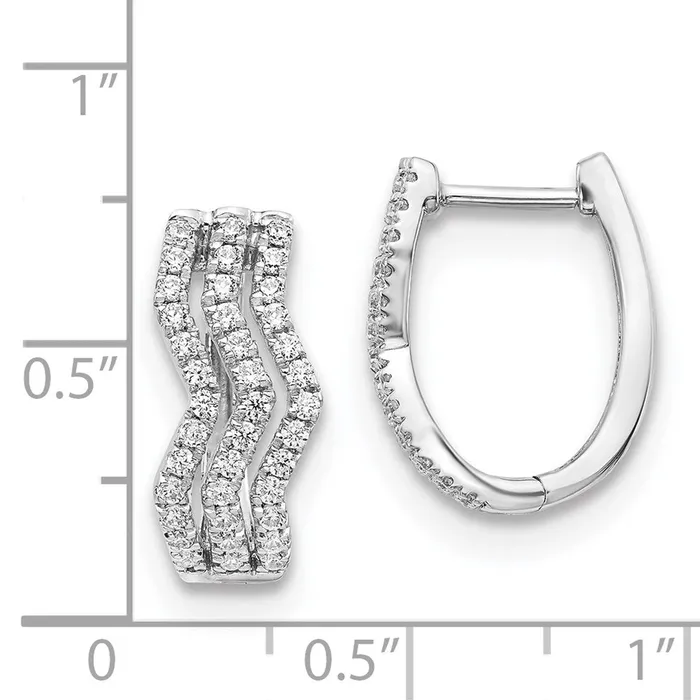 Earrings 14k White Gold Real Diamond Earrings Goldia